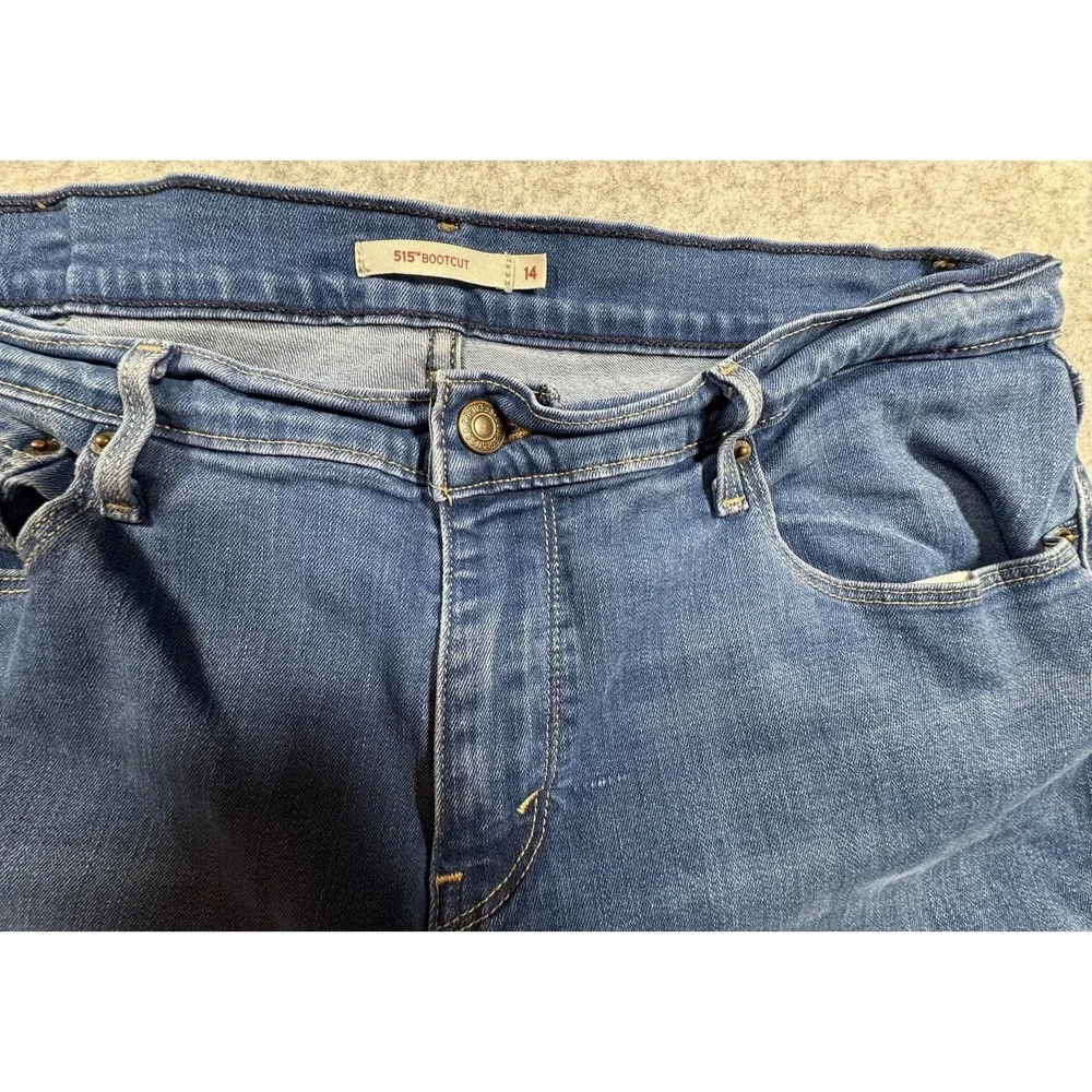 Levis 515 Bootcut Jeans Womens 14 Blue Medium Wash Mid Rise Denim Classic